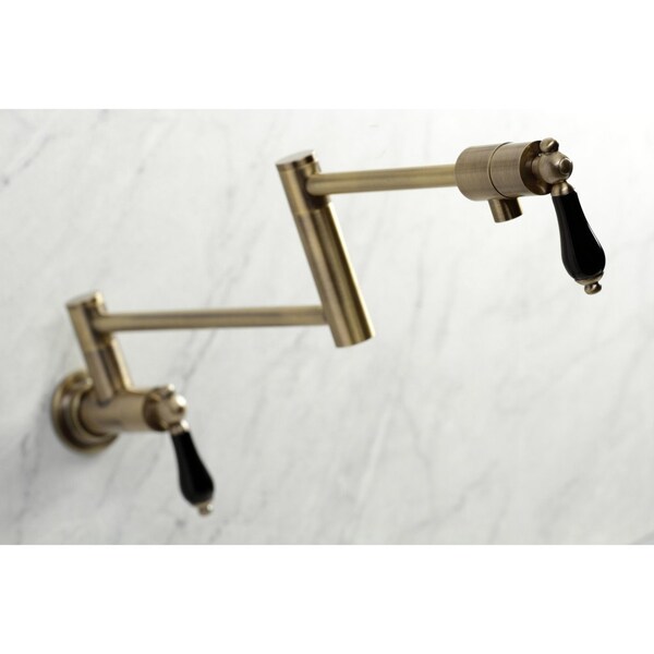 KS4103PKL Wall Mount Pot Filler, Antique Brass